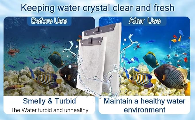 6Pack Large Aquarium Filter Cartridge for Whisper Bio-Bag Power Filters, Replacement Filter Cartridges