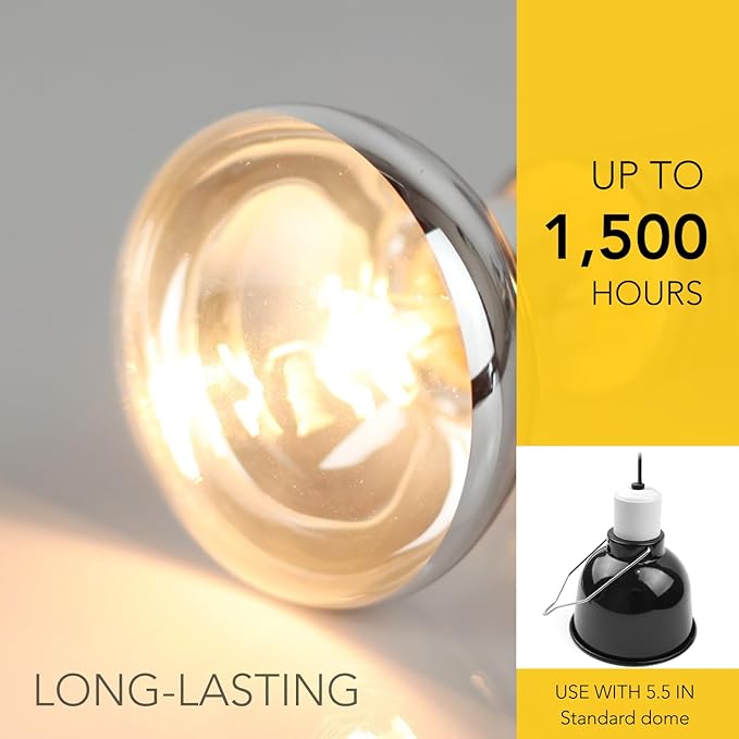 100W Reptile Heat Lamp Bulbs, 2 Value Pack, Daylight Basking Spot, 2025 G3, Bearded Dragon/Turtle/Lizard/Snake Heating Bulb, UVA Heat Lamp, Basking Light for Reptiles