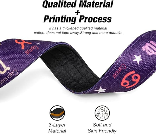 TSPRO Tactical Dog Collar 1.5 Inch Wide Thick Dog Collars with Heavy Duty Metal Buckle, Durable, Strong, Adjustable for Medium to Large Dogs (Rainbow M)