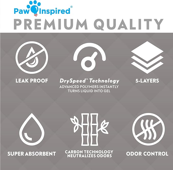 Paw Inspired Disposable Guinea Pig Cage Liners | Bamboo Charcoal Odor Controlling | Super Absorbent Liners Pee Pads for Ferrets, Rabbits, Hamsters, and Small Animals (36x18 (Wabbitat 37") - 16 ct)