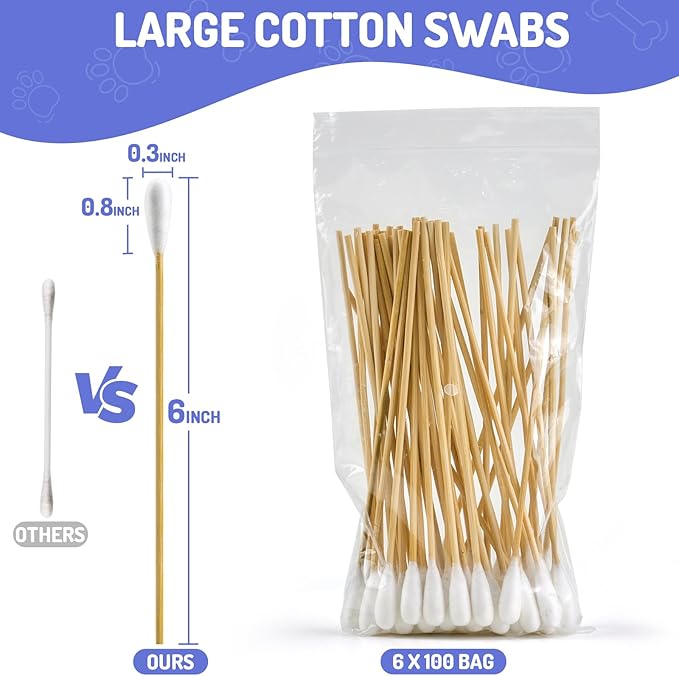 600pcs Professional Dog Ear Swabs, Specially Designed for Dogs