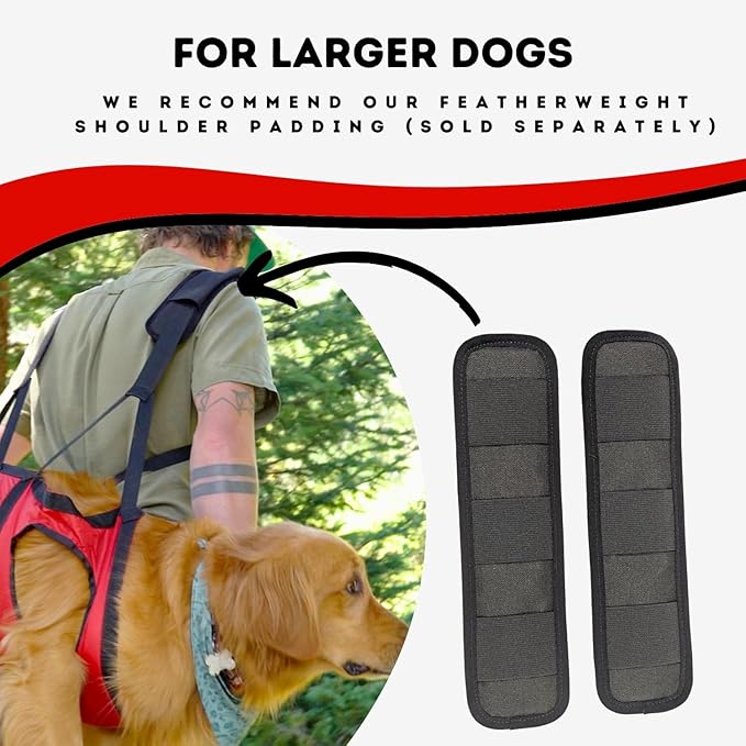 Fido Pro Airlift Emergency Dog Rescue Sling - Lightweight, Packable Dog Sling for Medium Dogs with 8-Point Support System for Safe Transport - Ideal for Hiking, Skiing - Fits Dogs 20-45 lbs