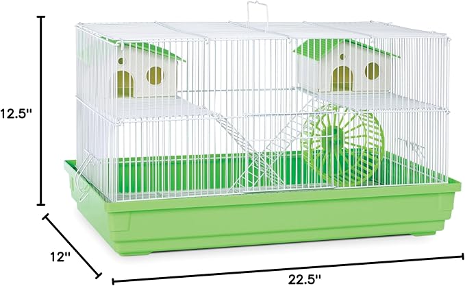 Prevue Hendryx SP2060G Deluxe Hamster and Gerbil Cage, Lime Green,11 INCHES