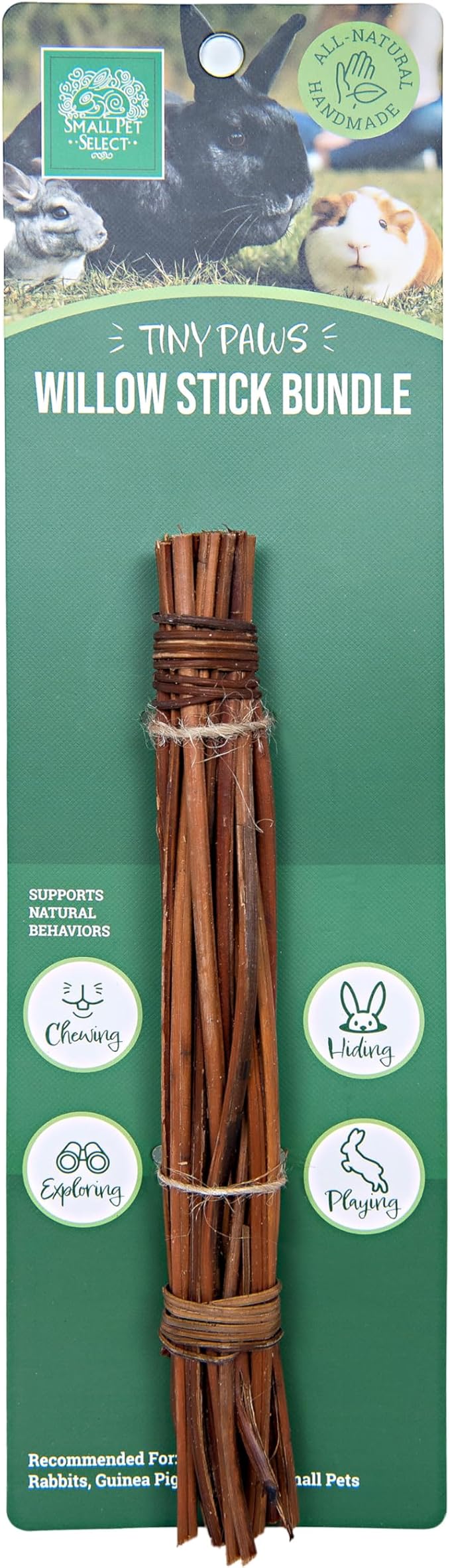 Small Pet Select - Tiny Paws Willow Play Pack, Natural Toys and Chews for Rabbits, Guinea Pigs, and Other Small Animals