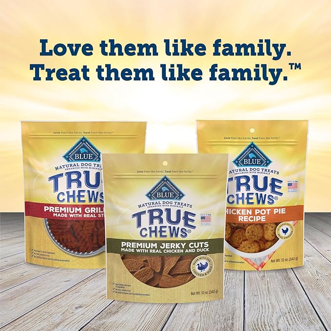 Blue Buffalo True Chews Premium Jerky Cuts Dog Treats, Made in the USA with Natural Ingredients, Duck, 12-oz Bag
