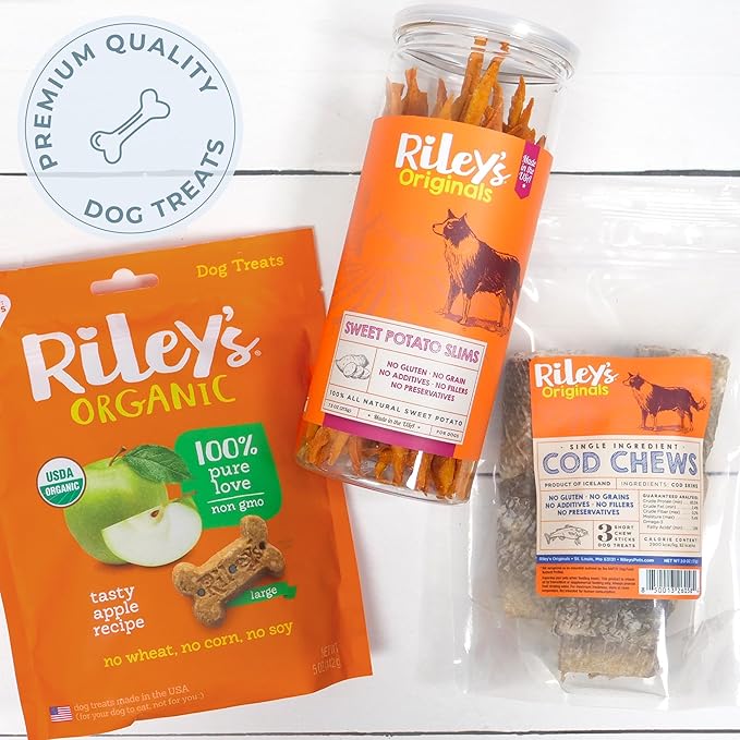 Riley's 12 Inch Beef Collagen Sticks for Dogs, Collagen Chews for Dogs, Bully Stick & Rawhide Alternative, Long Lasting, No Raw Hide Chews, Single Ingredient Dog Treat- 10 ct