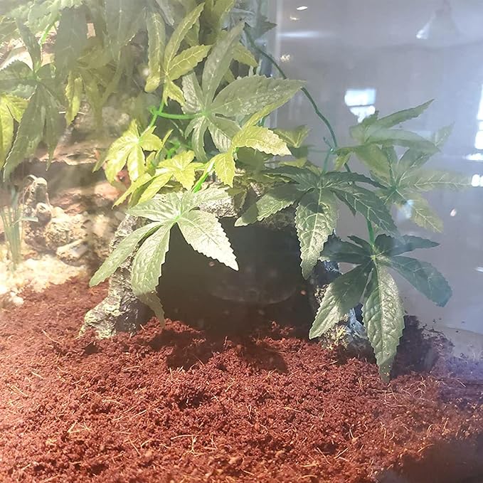 kathson Reptile Rock Hideout Cave,Tortoise Hide Caves,Resin Hides Shelter,Reptile Green Plant Decoration Habitat Decor Terrarium Accessories for Lizards Bearded Dragon Gecko Turtles Spiders