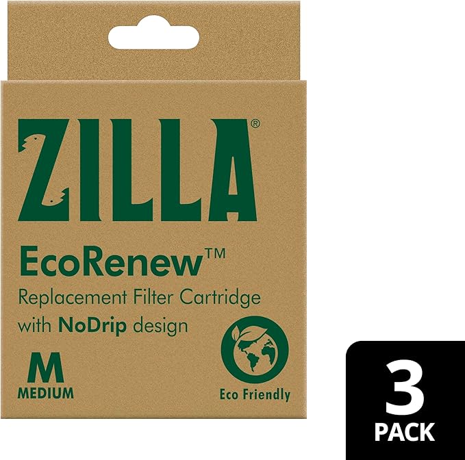 Zilla EcoRenew Filter Cartridges Aquatic Reptile Internal Filter with SmartClean Technology 20G, 3-Pack