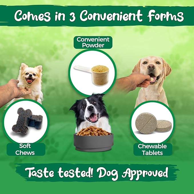 Vital Planet - Hip and Joint Soft Chews for Dogs, with Glucosamine, MSM, and Collagen from Green-Lipped Mussel - 30 Bacon Flavored Soft Chews