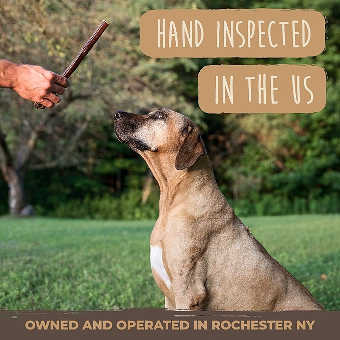 Mighty Paw Naturals Bully Sticks - All-Natural Protein-Rich Dog Chews from Grass-Fed Beef. Single-Ingredient Pet Treat for Dental Health. Keeps Chewers Busy - Dental Chew Dog Bully Stick