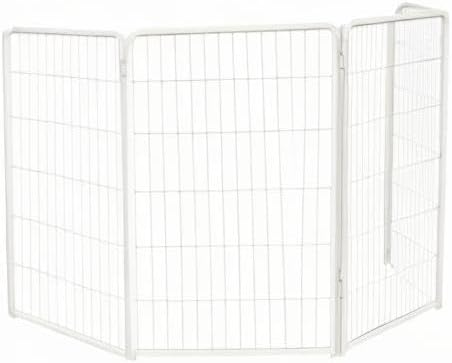 FXW Homeplus Unleashed Indoor Dog Playpen - Stress-Free and Safe Play, Heavy Duty 45 Inch 4 Panels Dog Pen for Large Dogs, White│Patented