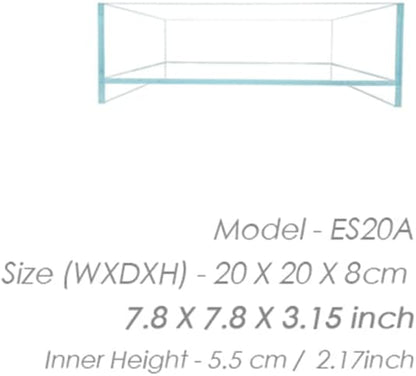 Nano Tall Rimless Aquarium Low Iron Frameless Fish Tank, Extra Clear with Floating Air Style, for Aquariums or Terrariums