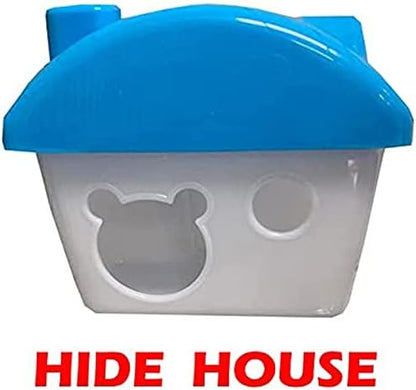 New 2/3/5-Levels Hamster Habitat Rodent Gerbil Mouse Mice Rats Animal Critter Cage (White/Blue)