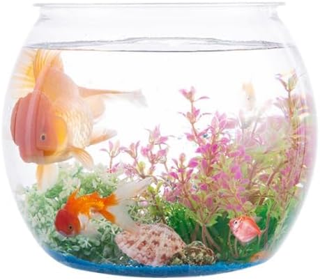 2 Pack Plastic Fish Bowls, 135oz Round Plastic Fish Tank 1 Gallon Aquarium Hydroponic Planter Floral Container for Candy, Carnival Games, Prizes, Party and Table Centerpiece Home Decor