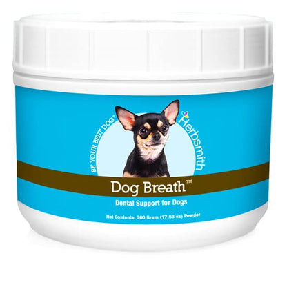 Herbsmith Dog Breath - Dog Dental Care Solution - Natural Dog Breath Freshener That Tackles Tartar - Dental Powder for Dogs - 500g Powder