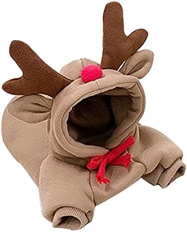 Warm Dog Winter Clothes Cute Fruit Dog Coat Hoodies Fleece Pet Dogs Costume Jacket for French Bulldog Chihuahua Ropa para Perro(Coffee,XL)