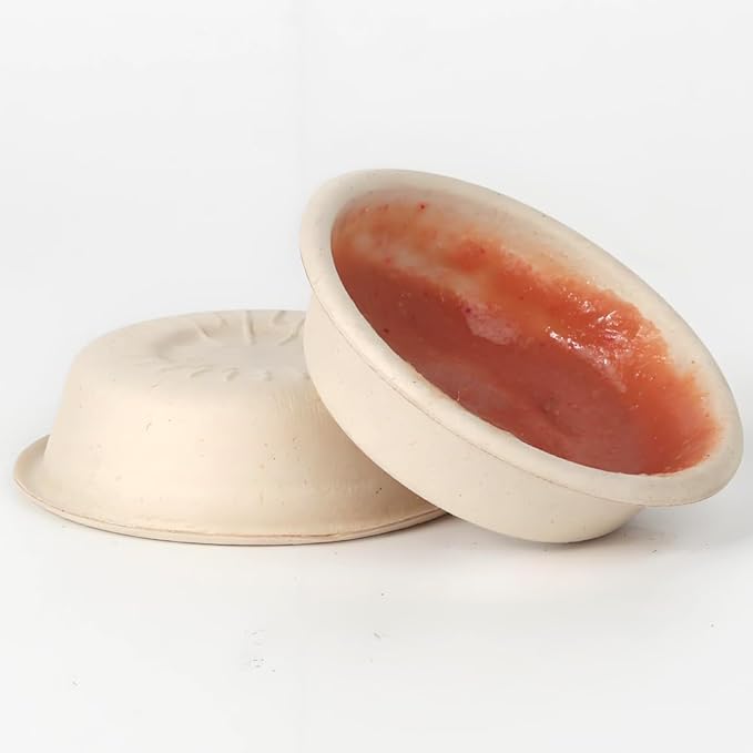 100Pcs 1oz Biodegradable Crested Gecko Food Cups fit Reptile Food Dish or Water Bowl