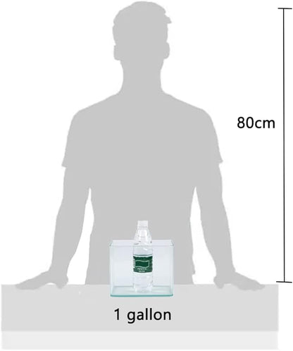 1 Gallon Aquarium Fish Tank，Rimless Aquarium Tank，7.8" L × 6.3" H × 5.5" W