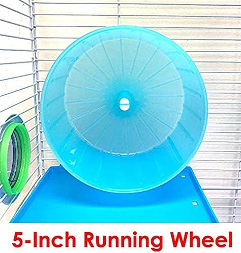 Large Twin Tower Habitat Hamster Home Rodent Gerbil Mouse Mice Rat Wire Animal Cage Long Crossover Tube (18.5" L x 14.5" W x 23" H, White)