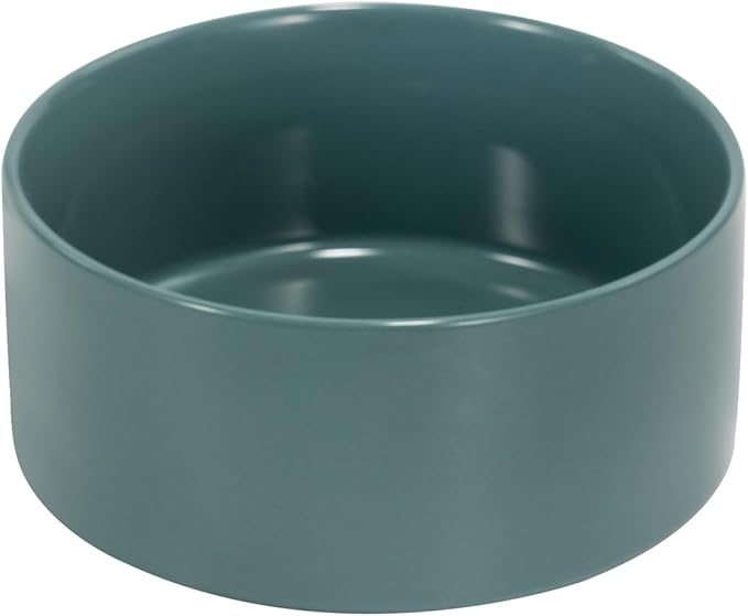 SPUNKYJUNKY 60OZ Ceramic Dog and Cat Bowl, Modern Cute Weighted Food Water Bowl for Replacement Light Green (2 Pack)