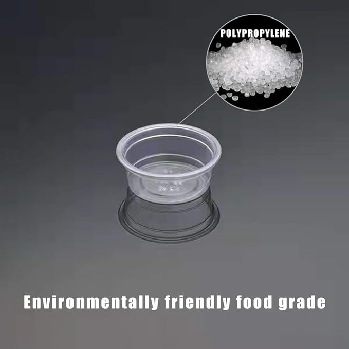 100Pcs Crested Gecko Food Dish, 0.5oz Plastic Reptile Feeding Cups