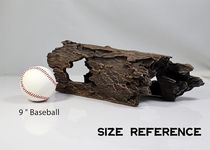 Fish Tank Decorations - Large Aquarium Decorations Air Bubbler Tree Fish House for Betta Hideout Caves Buddha Decor Temple Ruins Arched Betta Fish Accessories Reptile House Shelter Decor (Wood A-L)