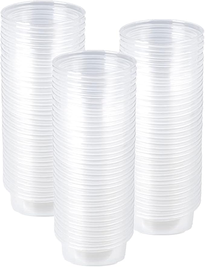 100Pcs Crested Gecko Food Dish, 0.5oz Plastic Reptile Feeding Cups