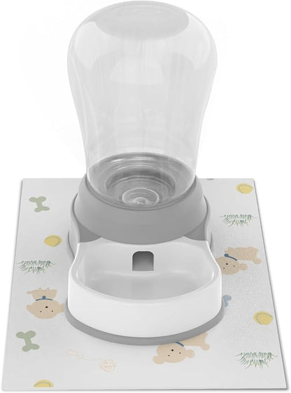 1.58 Gallon Automatic Dog Water Bowl Dispenser - Staltwo Premium Pet Water Dispenser with Non-Slip Mat, Large Capacity Water Feeder for Cats and Dogs, BPA-Free, 1.58 Gallon Grey