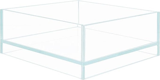 Nano Tall Rimless Aquarium Low Iron Frameless Fish Tank, Extra Clear with Floating Air Style, for Aquariums or Terrariums