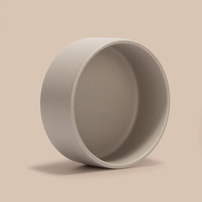 SPUNKYJUNKY 13.5OZ Ceramic Dog and Cat Bowl, Modern Cute Weighted Food Water Bowl for Replacement Grey (2 Pack)