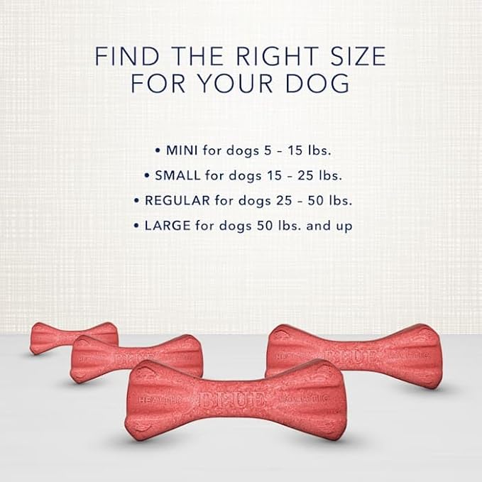 Blue Buffalo Dental Bones Large Natural Dental Chew Dog Treats Bag Jumbo Pack