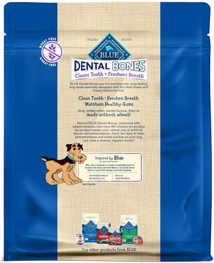 Blue Buffalo Dental Bones Large Natural Dental Chew Dog Treats Bag Jumbo Pack