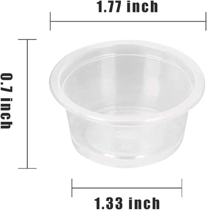 100Pcs Crested Gecko Food Dish, 0.5oz Plastic Reptile Feeding Cups