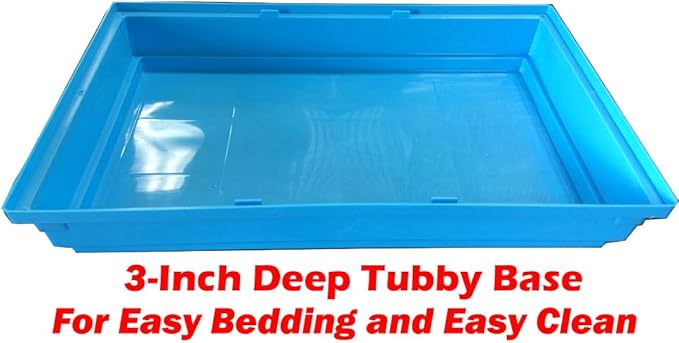 Large 5-Floors Blue Hamster Mansion Habitat Home House Cage Paw Safe Solid Platform with Hide House Running Excerise Wheel Food Bowl Water Bottle Deep Base