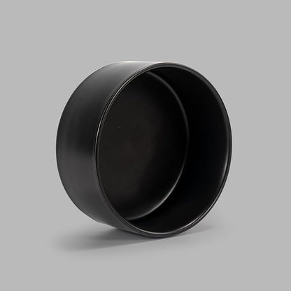 SPUNKYJUNKY 42OZ Ceramic Dog and Cat Bowl, Modern Cute Weighted Food Water Bowl for Replacement Black (1 Pack)