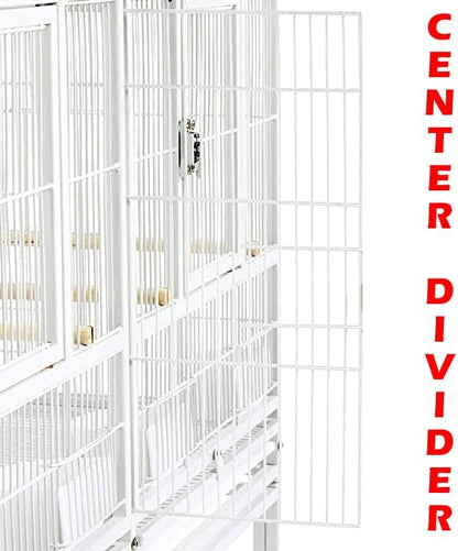 1/2/3-Combo Stacker Center Divided Breeder Breeding Bird Flight Double Rolling Cage for Aviaries Canaries Cockatiels Lovebirds Finches Budgies Small Parrots