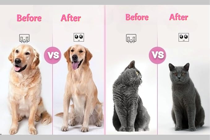 Generic Pink Cat grooming brush, Pet hair brush with Massage Particles, Self Cleaning Dematting Comb for Dogs and Cats, Easy to Use, Ergonomic Handle Design