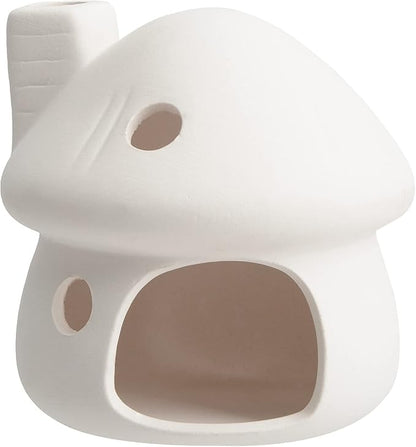 Fish Tank Decor Mushroom House Aquarium Decorations, Betta Bed Fish Tank Caves/Shrimp Cave/Toad House for Shrimp Betta Goldfish and Reptiles Rest Breed Hiding - White