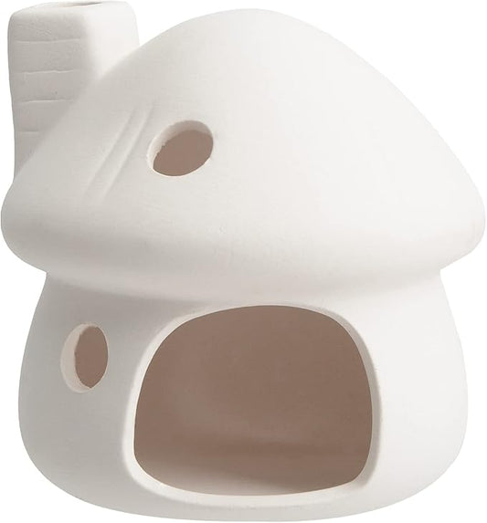 Fish Tank Decor Mushroom House Aquarium Decorations, Betta Bed Fish Tank Caves/Shrimp Cave/Toad House for Shrimp Betta Goldfish and Reptiles Rest Breed Hiding - White