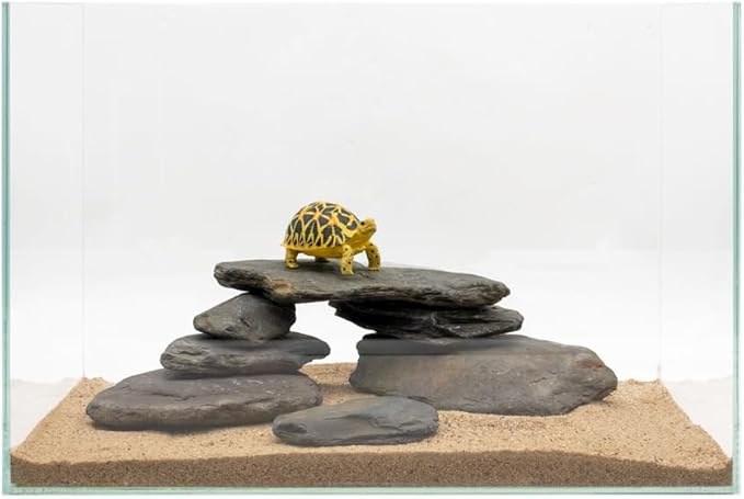 Aquarium Stone Stream Turtle Platform Natural Slate 3-8 inches basking Rock for Aquarium Decoration Turtle Tanks and Amphibian & Reptile Terrariums (10lb)