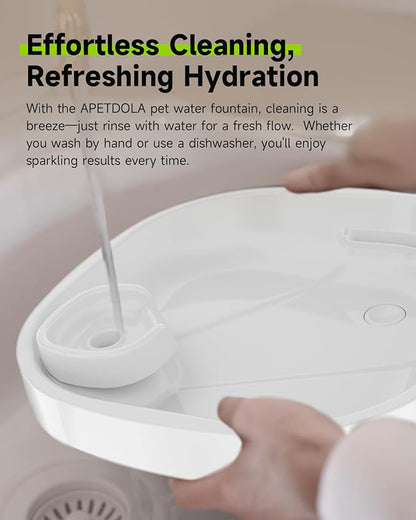 Wireless Dog Water Fountain with 16 Filter, Battery Operated Dog Water Dispenser with Motion Sensor, 237 oz/ 7L Cordless Fountain Water Bowl for Large Dogs, Cats（ Replacement Filter for 4 Months