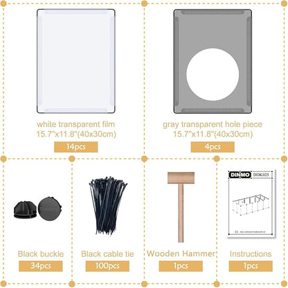 DINMO Rabbit Playpen, Guinea Pig Cages, Hamster Cages, Interesting Game Holes Design for Small Animal, Bunny, Ferret, Hedgehog, DIY, Expanded, Portable, Exercise Fence, 61.4 x 25.4 x 16.4 inches