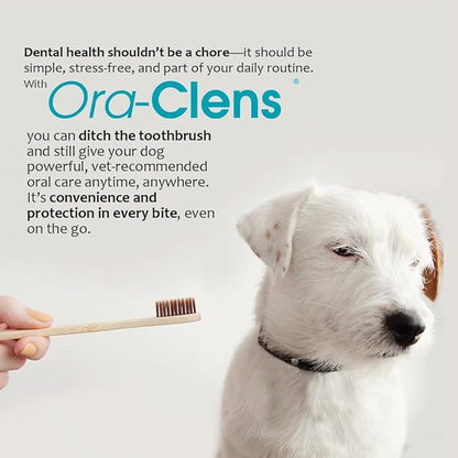 Oral Hygiene Chews for Large Dogs-Enzymatic Dental Treats for Daily Oral Care, Cleans Teeth and Freshens Breath, Reduces Plaque, Bacteria and Tartar Build Up Without Brushing-30 Chews