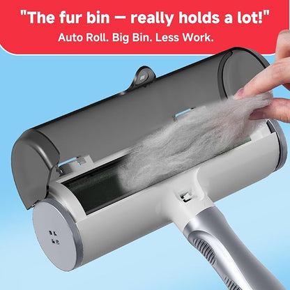 Pet Hair Remover & Pet Grooming Gloves Set - Deshedding Brush for Cats/Dogs, Reusable Lint Roller Brush for Cats,Dogs - Furniture, Car, Couch, Clothes and Bedding