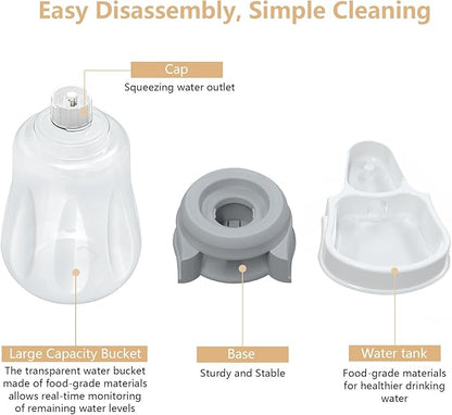 1.58 Gallon Automatic Dog Water Bowl Dispenser, Large Capacity Water Feeder for Cats and Dogs, BPA-Free, 1.58 Gallon Grey