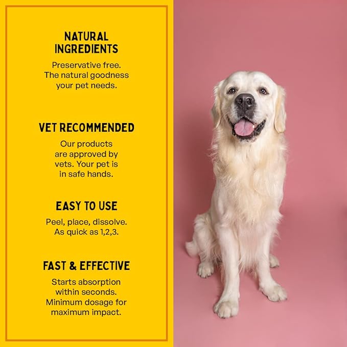 Fresh Breath Oral Strips for Dogs & Cats | Natural Spearmint & Thymol for Easy and Convenient, All-Natural Oral Care (30 Oral Dissolving Strips)