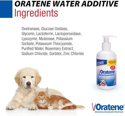 Pet King Brands ZYMOX Oratene Enzymatic Brushless Oral Care Water Additive, 8oz