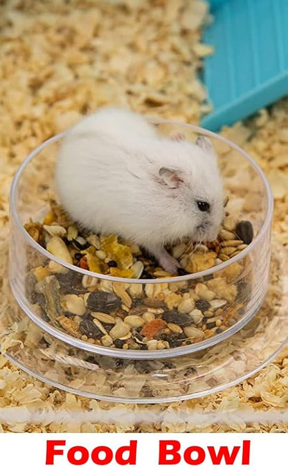 Extra Large 23" Multi-Floors Hamster Mansion Mouse Habitat Gerbil Home Rat House Small Animal Critter Expandable and Customizable Cage with Hide House Running Wheels Food Dish Water Bottle Deep Base