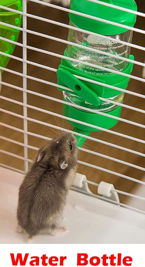 Acrylic Clear Expandable and Customizable 3-Solid Floor Levels Hamster Habitat Mouse Mice Home Rodent Gerbil Rat Cage Top Lookout Level with 6" Diameter Exercise Ball