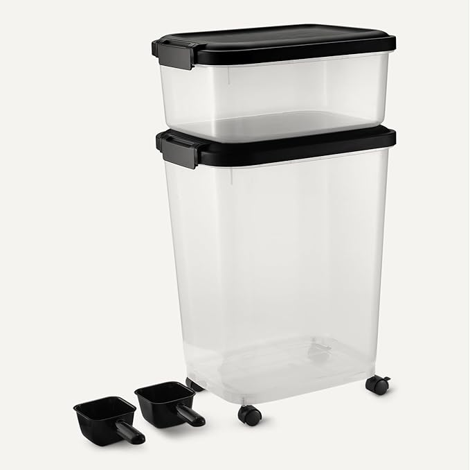 Amazon Basics Pet Food Storage Container 35lbs+10lbs
